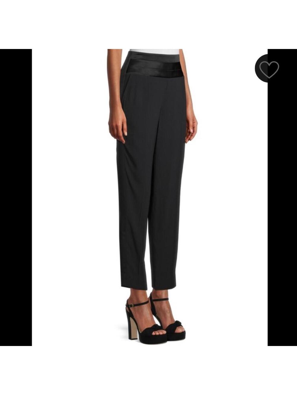 Jason Wu Collection Black Satin Tuxedo Pants Size 0